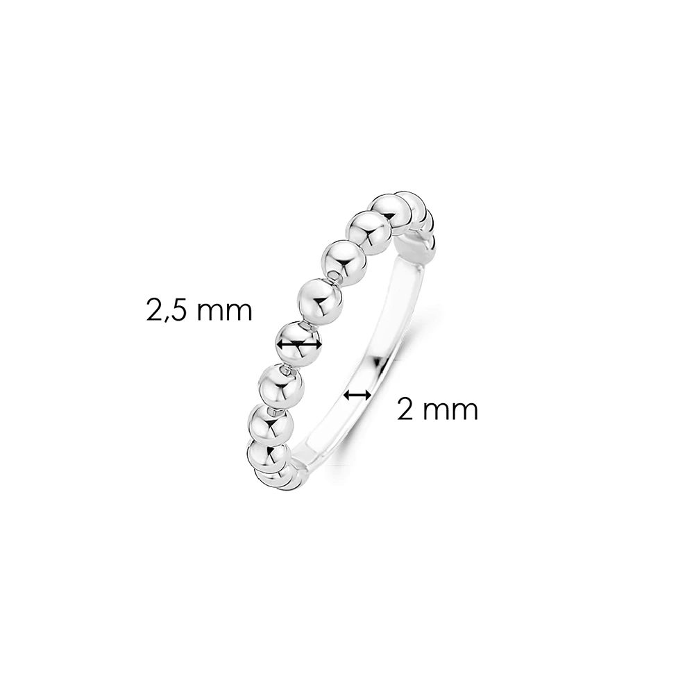 BAGUE ARGENT AVEC BOULES