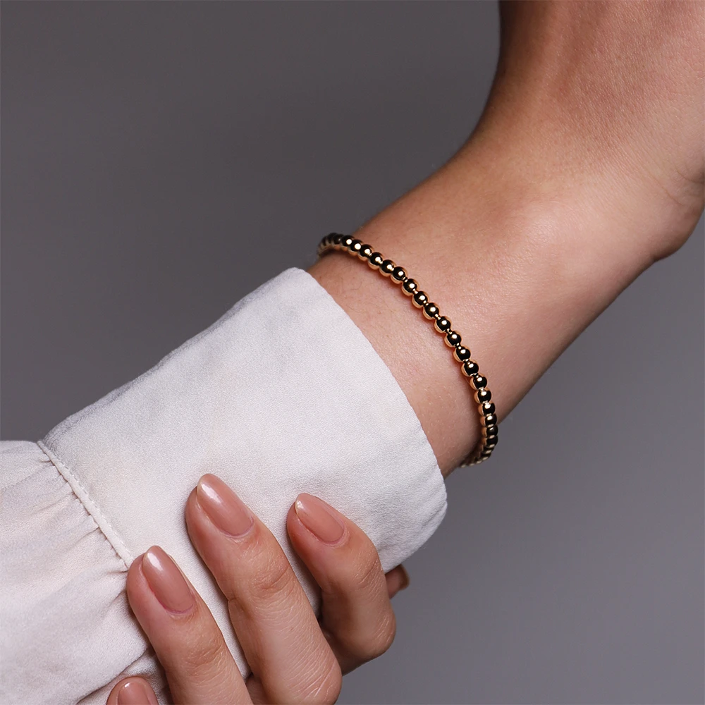 SILVER BRACELET WITH SILVER BALLS