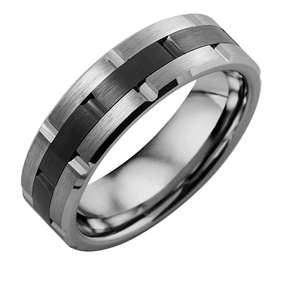TUNGSTEN CERAMIC RING FOR MEN 7MM