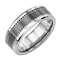 JONC TUNGSTÈNE CÉRAMIQUE HOMME 8MM