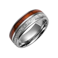 METEORITE AND WOOD BAND 8MM
