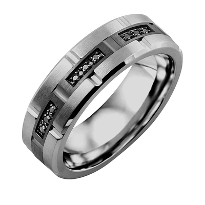 TUNGSTEN AND 10K GOLD RING MEN 7MM