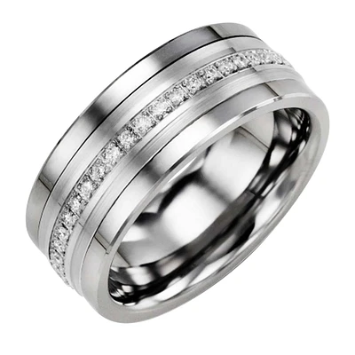 TUNGSTEN AND 10K GOLD RING MEN 9MM