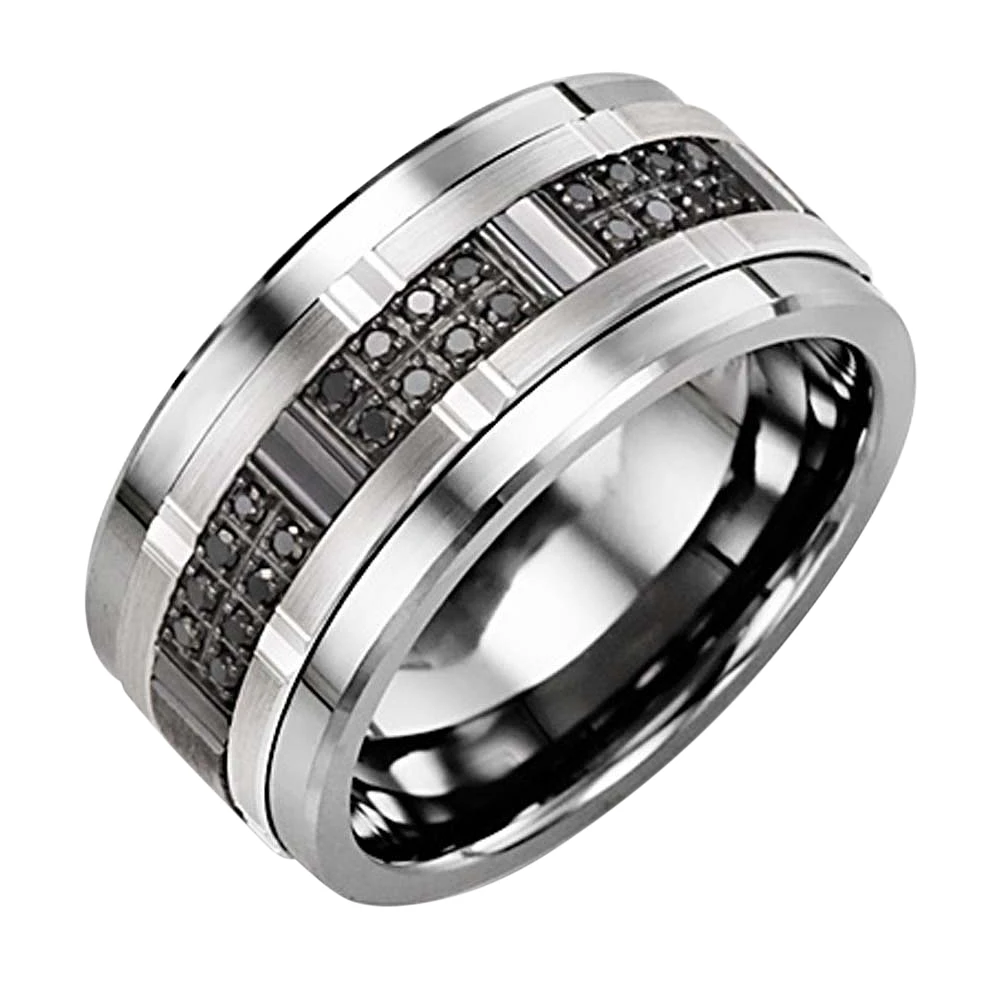 TUNGSTEN AND 10K GOLD RING MEN 11MM