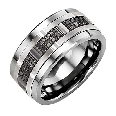 TUNGSTEN AND 10K GOLD RING MEN 11MM
