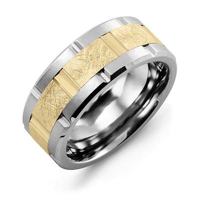 COBALT  10K GOLD RING FOR MEN 9MM