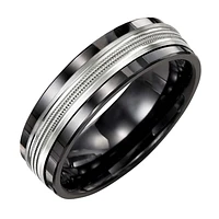 CERAMIC 10K GOLD RING FOR MEN 7MM