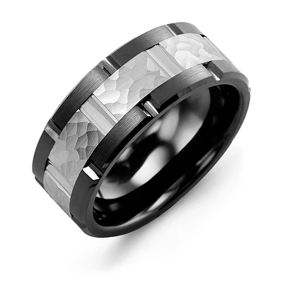 CERAMIC 10K GOLD RING FOR MEN 9MM