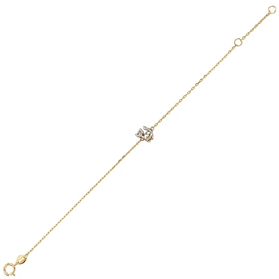 10K 2-TONE GOLD BRACELET - 6.25''