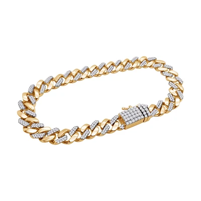 BRACELET OR 2 TONS 10K - 8.5''