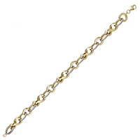 10K 2 TONE GOLD BRACELET - 7.5''