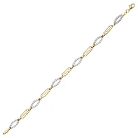 10K 2 TONE GOLD BRACELET - 7.5''