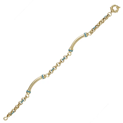 10K YELLOW GOLD BRACELET - 7.5''