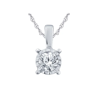 PENDENTIF OR BLANC 10K - 18''