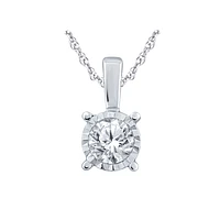 PENDENTIF OR BLANC 10K - 18''