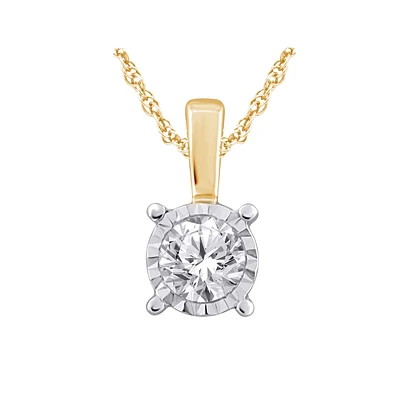 10K YELLOW GOLD PENDANT - 18''
