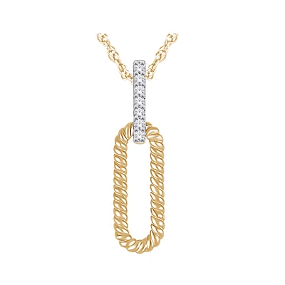 10K 2-TONE GOLD PENDANT