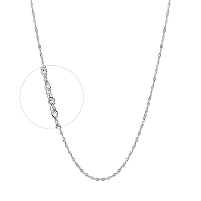 CHAINE OR BLANC 10K - 18''X 1MM