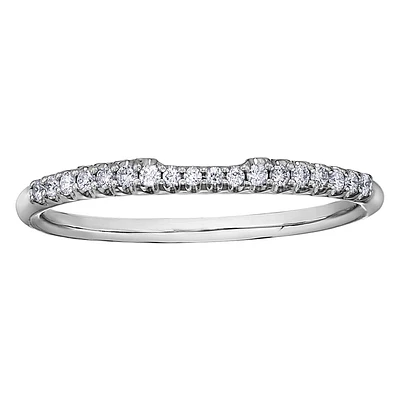 JONC DE MARIAGE EN OR BLANC 14K SER