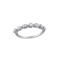 WEDDING BAND 10K WHITE GOLD