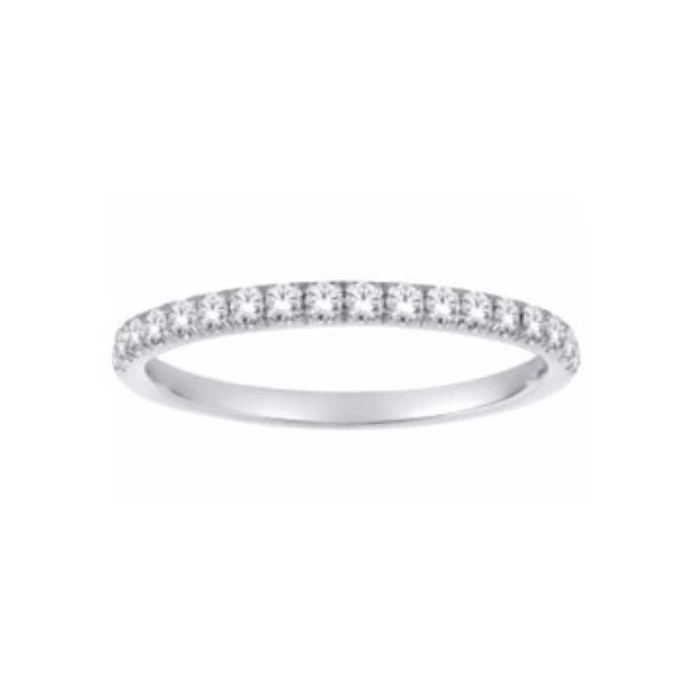 WEDDING BAND 10K WHITE GOLD