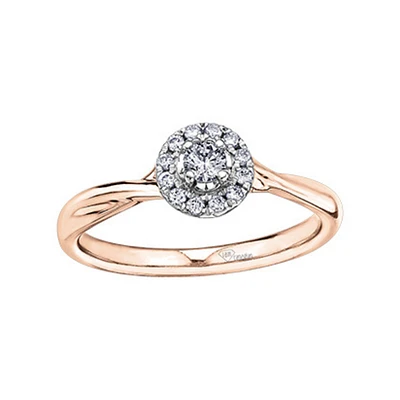 BAGUE POUR FEMME EN OR 10K 2 TONS