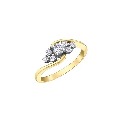 2 TONE 10K GOLD RING FOR WOMEN