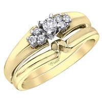 10K TWO TONE GOLD RING