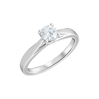 BAGUE 18K BLANC DIAMANT SOLITAIRE