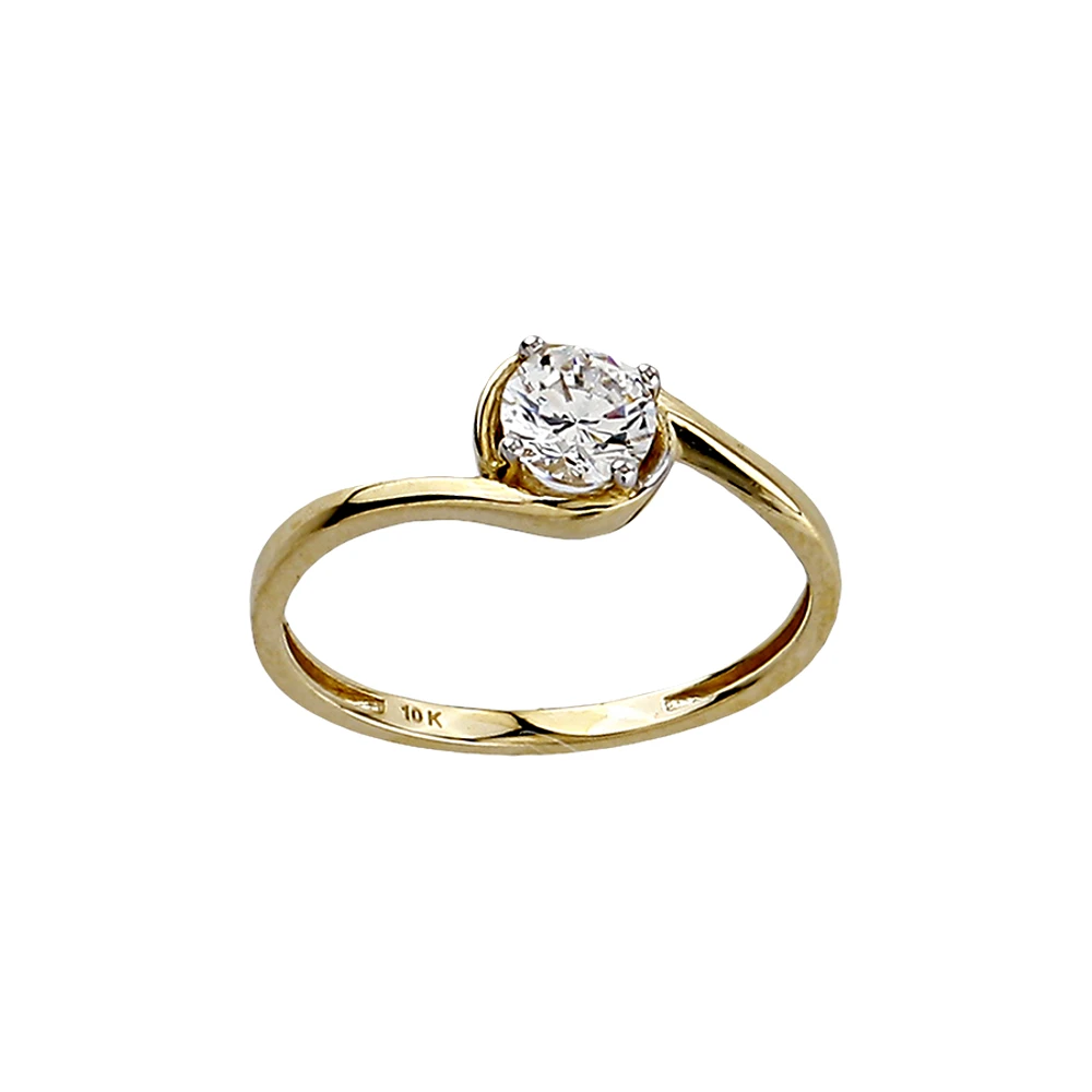 BAGUE EN OR 10K- ZIRCONIUM