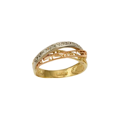 THREE TONE GOLD RING