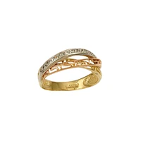 THREE TONE GOLD RING