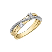 2 TONE 10K GOLD RING FOR WOMEN