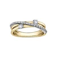 2 TONE 10K GOLD RING FOR WOMEN