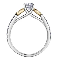 BAGUE À DIAMANTS EN OR BLANC 18K