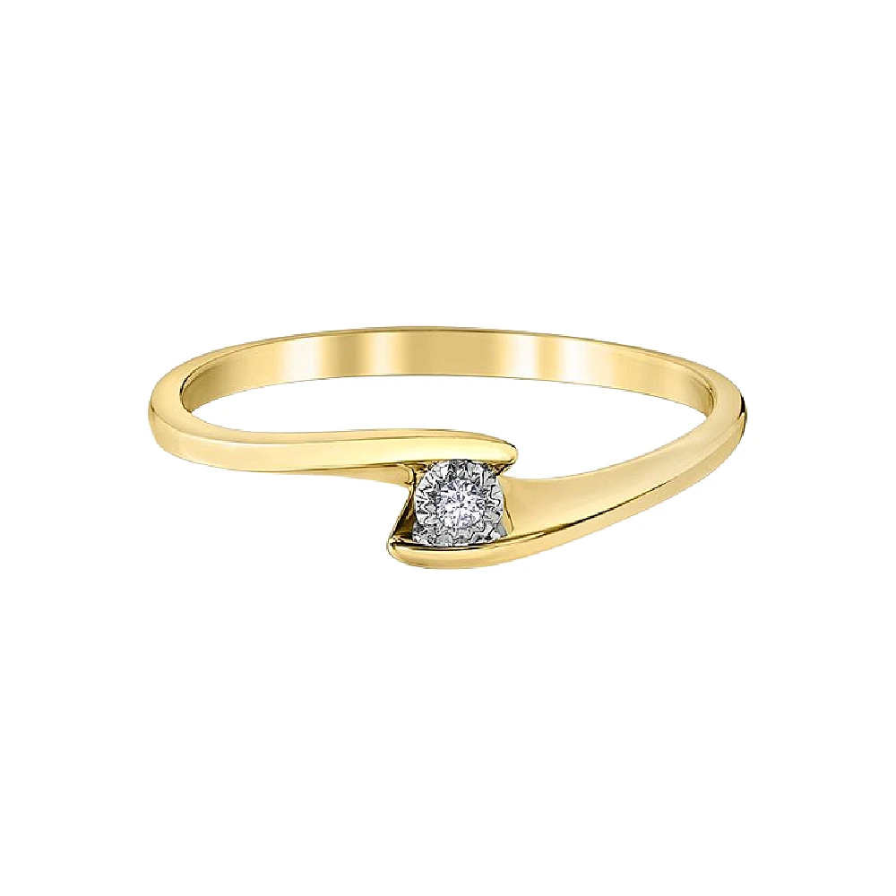 10K YELLOW AND WHITE GOLD RING