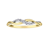 10K TWO TONE HEART RING