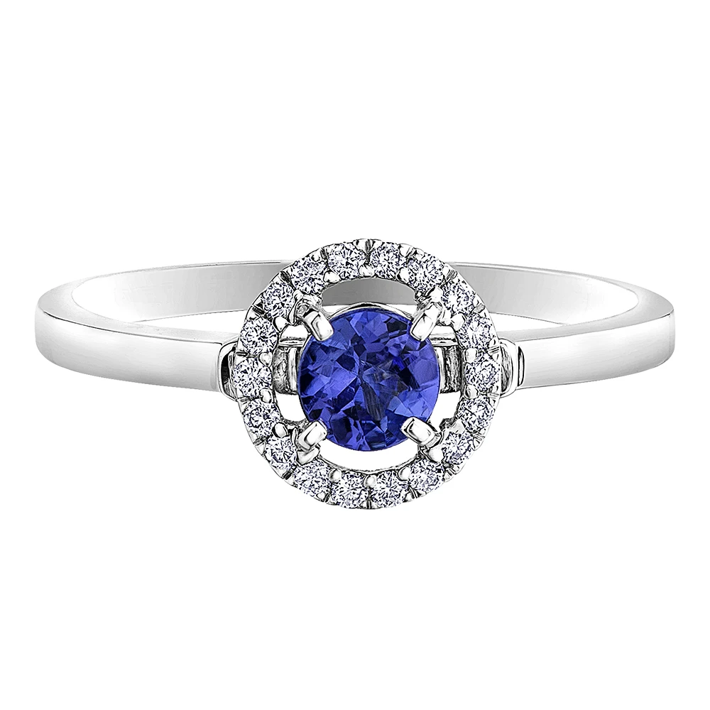 BAGUE EN OR 10K AVEC TANZANITE