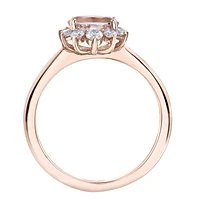 BAGUE EN OR 10K AVEC MORGANITE