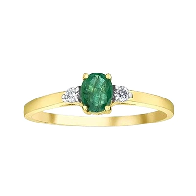 10K GOLD RING WITH EMERALD