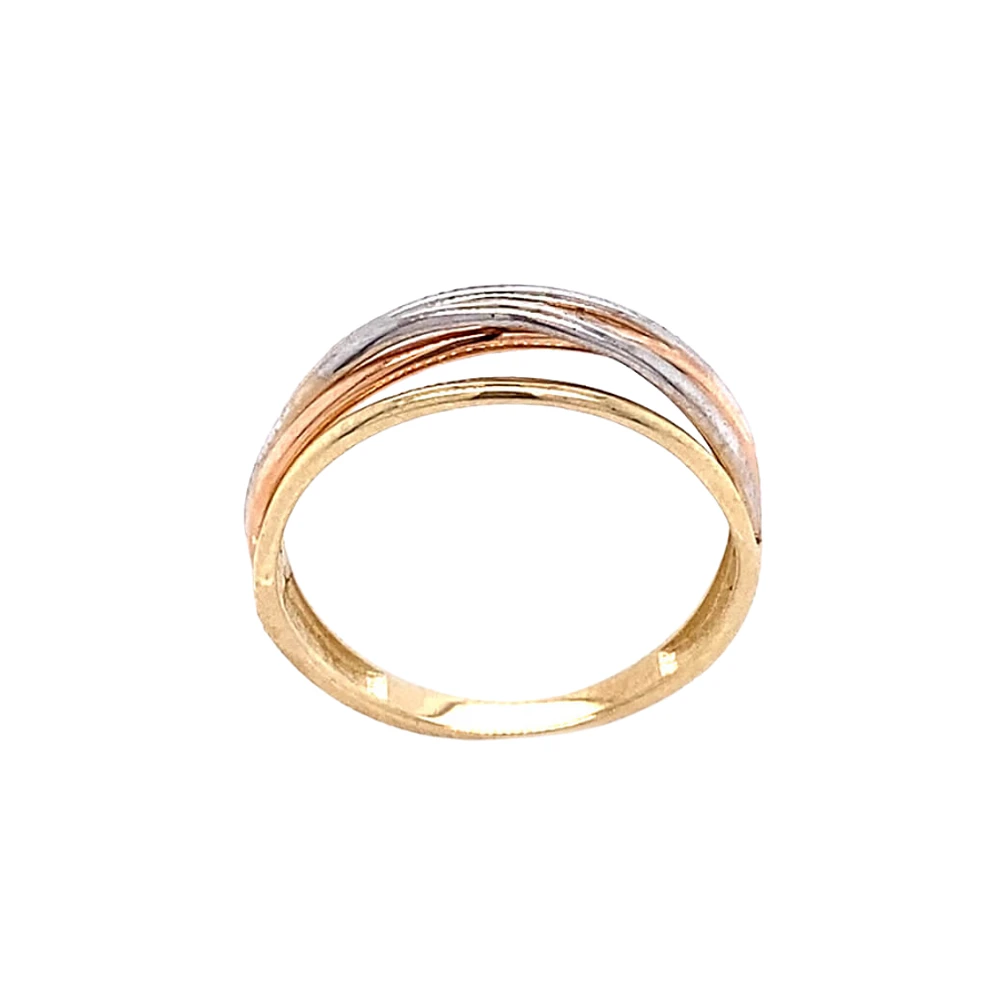 10K THREE TONE GOLD RING