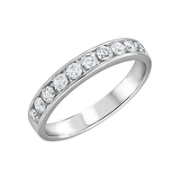 BAGUE OR BLANC 14CT