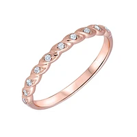 10K PINK GOLD RING FOR WOMEN