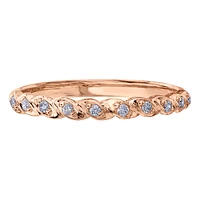 10K PINK GOLD RING FOR WOMEN