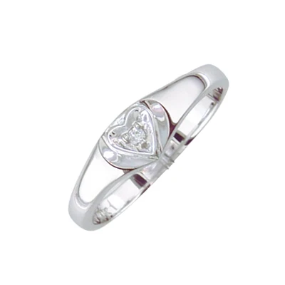 RING ''BABY'' 10K WHITE GOLD