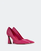 Amanda, Fuchsia Leather/Cuir