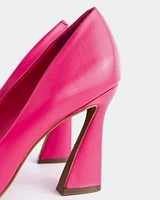 Amanda, Fuchsia Leather/Cuir