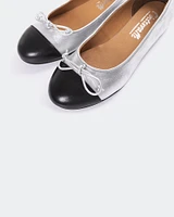L'INTERVALLE Bory Women's Shoe Ballerina Silver Leather