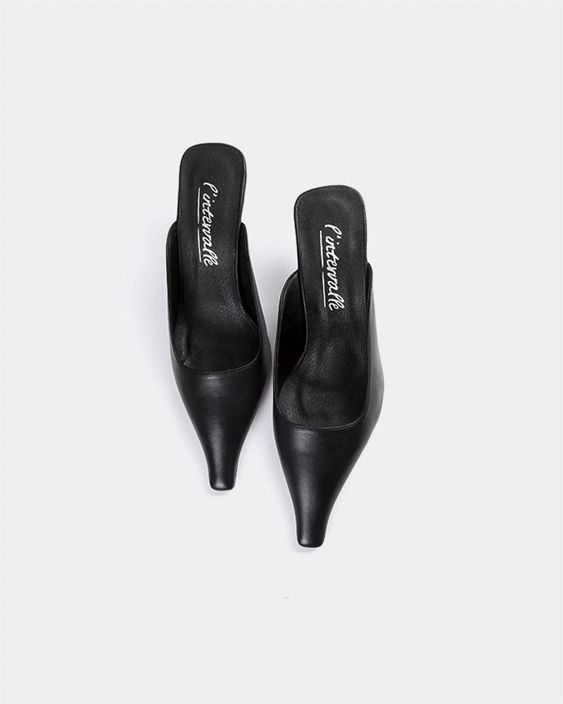 L'INTERVALLE Carthan Women's Shoe Mid Heel Mule Leather