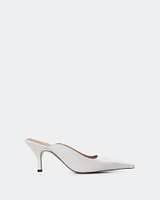 L'INTERVALLE Carthan Women's Shoe Mid Heel Mule Off White Leather